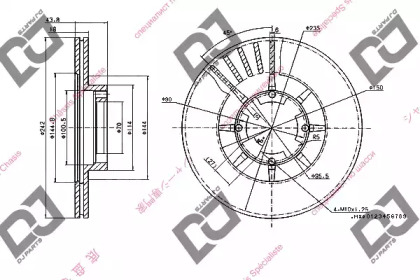 Тормозной диск DJ PARTS BD1813